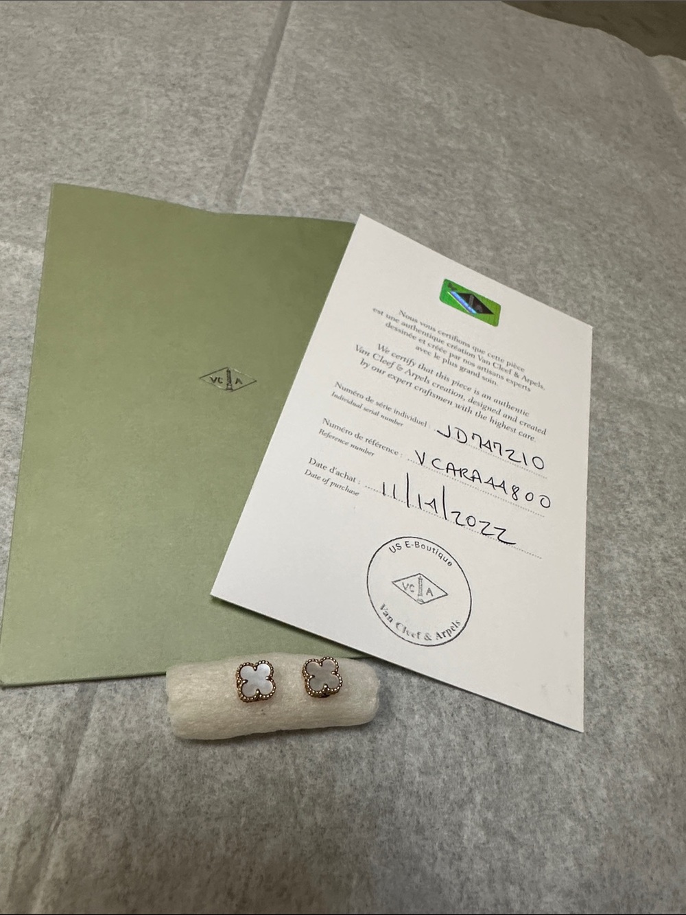 Authentic Van Cleef & Arpels Sweet Alhambra yellow gold Earrings